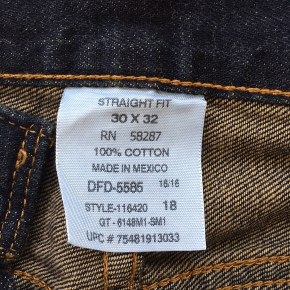 NEVER WORN Blue Straight Fit Jeans 30x32 - Picture 3 of 4